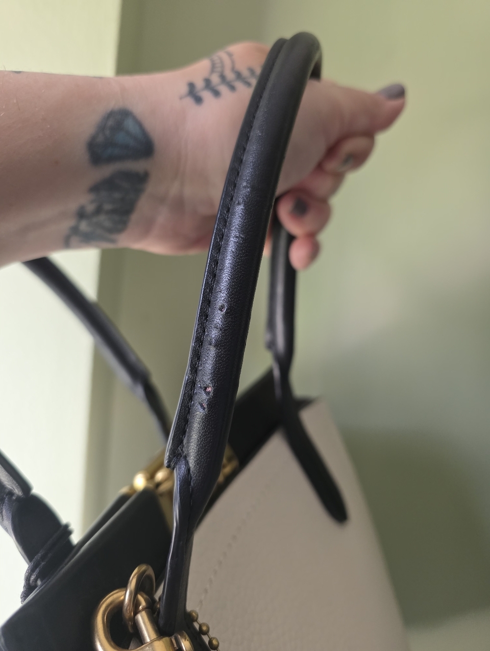 Coach 1941 Troupe Tote in the Colorblock (Chalk Multi) colorway. - Picture 14 of 15
